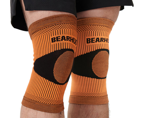 Bearhug Bamboo Knee Support - Orange - Injury Prevention | Pro:Direct Rugby