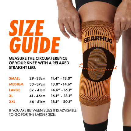 Pair of Knee Compression Support Sleeves For Arthritic Pain Relief & Recovery