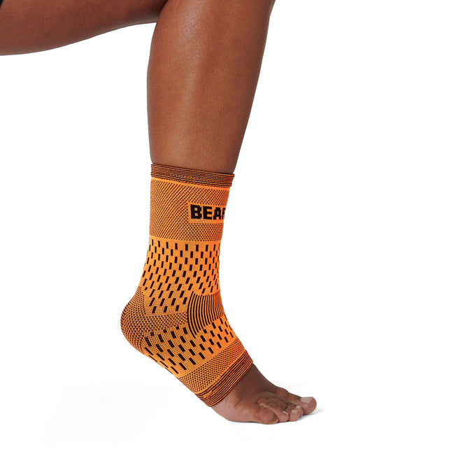 side view of a Bamboo Ankle Compression Support Sleeve For Achilles Tendon And Ankle Sprains