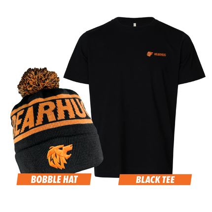 Tee (Black) & Bobble Christmas Bundle