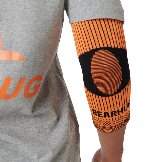 rear view of Elbow Compression Support Sleeve For Tennis Elbow Recovery