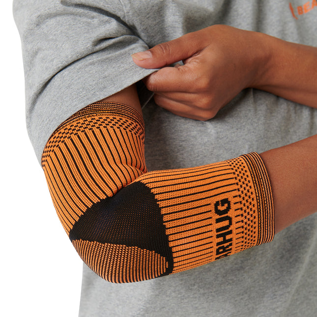 close up of a Elbow Compression Support Sleeve For Tennis Elbow Recovery