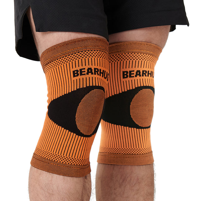 Pair of Knee Compression Support Sleeves For Arthritic Pain Relief & Recovery.