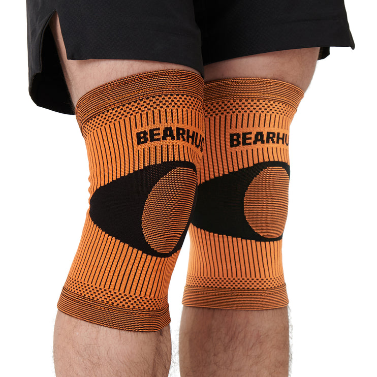 Pair of Knee Compression Support Sleeves For Arthritic Pain Relief & Recovery