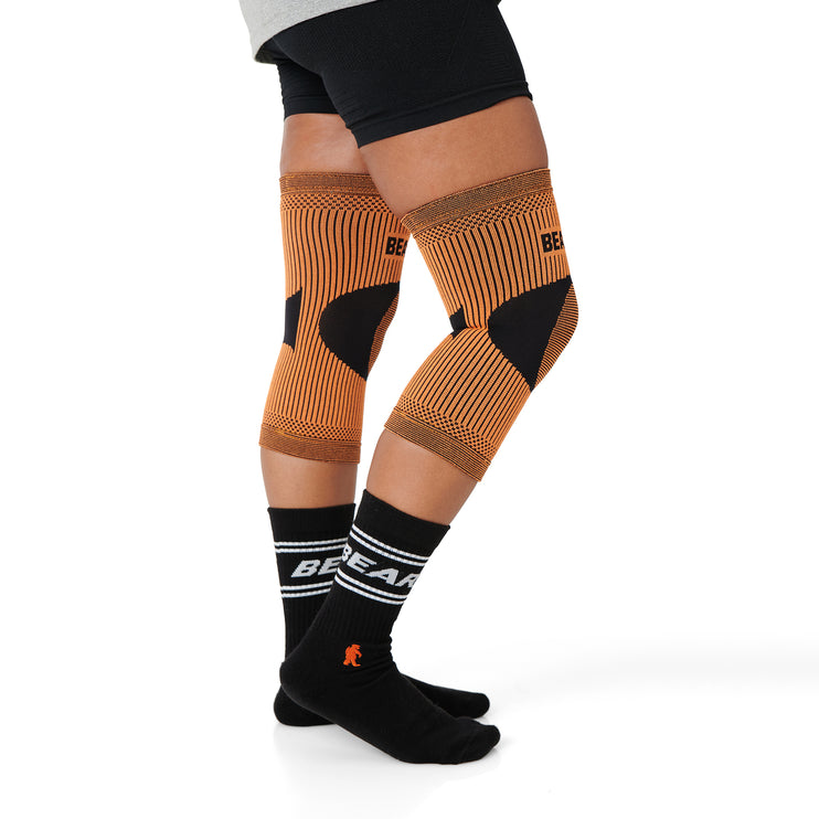 Pair of Knee Compression Support Sleeves For Arthritic Pain Relief & Recovery