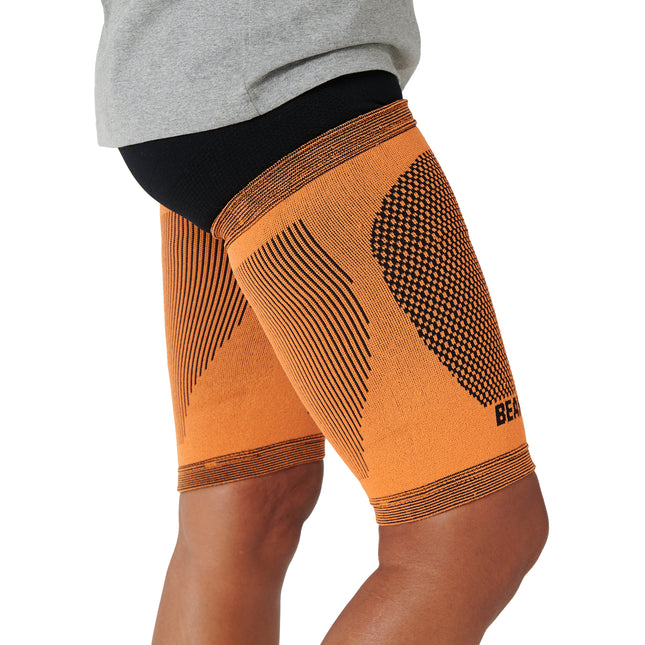 Pair of Thigh Compression Support Sleeves For Hamstring & Leg Pain Recovery & Support