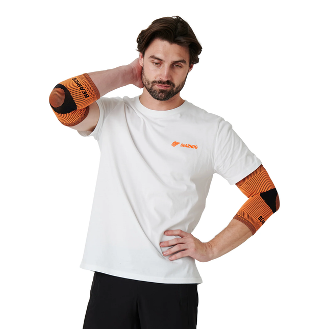 Pair of Elbow Compression Support Sleeves For Tennis Elbow Recovery